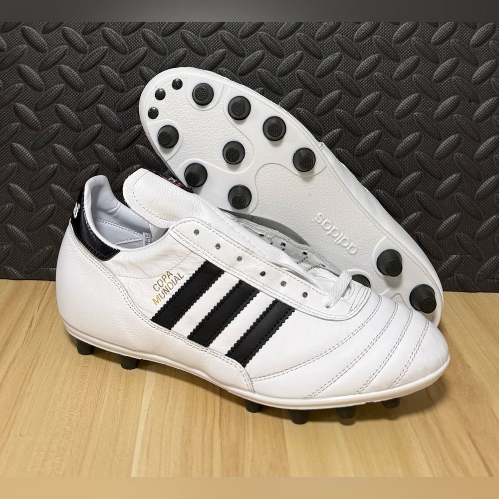 Adidas Copa Mundial FG Soccer Cleats White Black Gold‎ ID4050 Mens Sizes